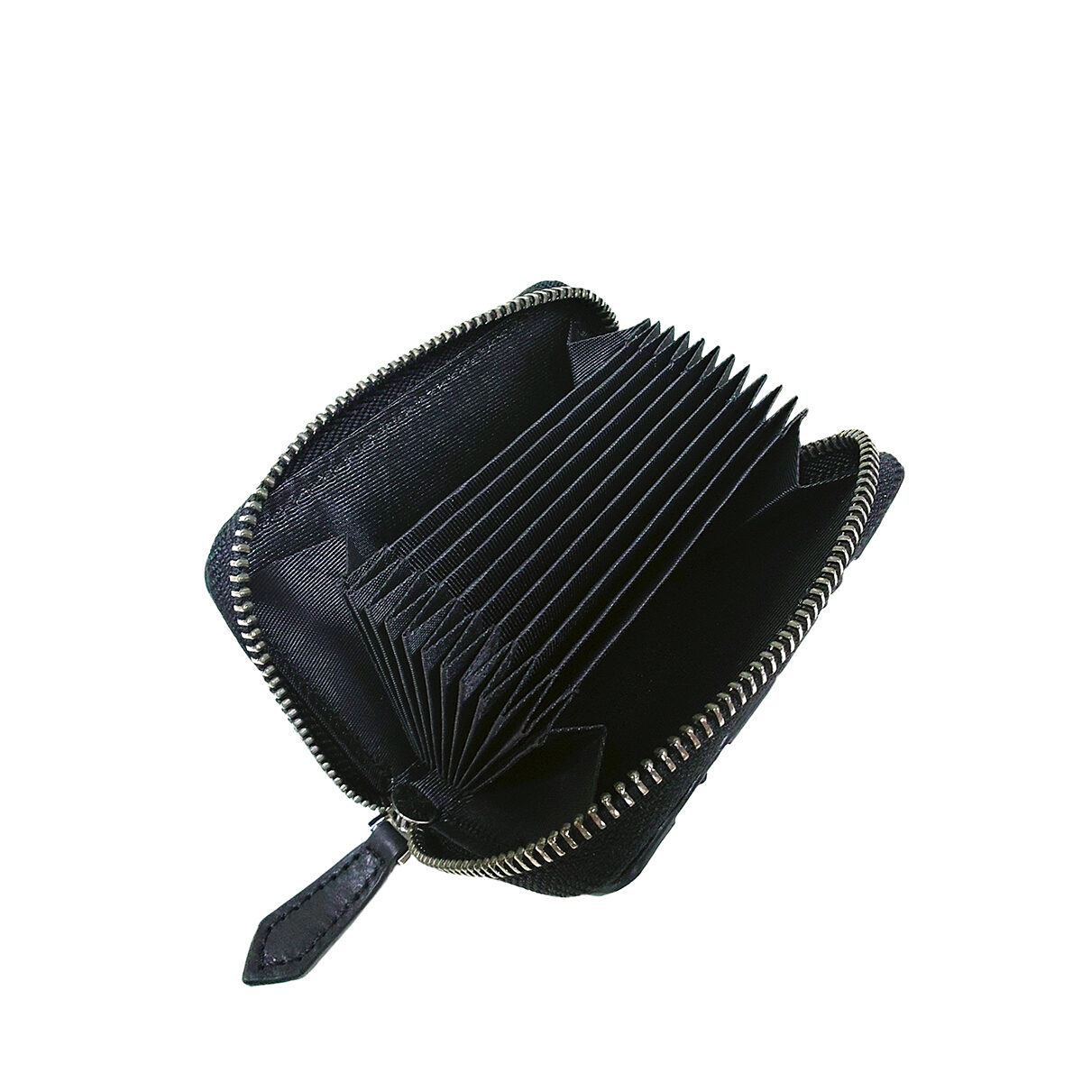 Miranda Round Zip Card Case Black