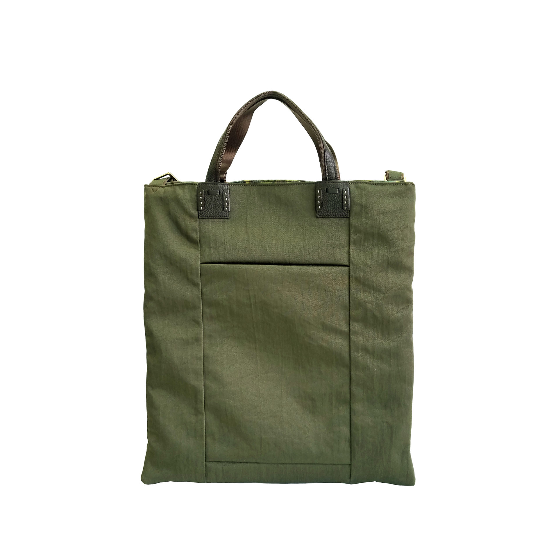 京都限定のELISIR caede KYOTO | エリシアカエデ京都のバッグシリーズ　Wrinkle 3face Tote KHAKI