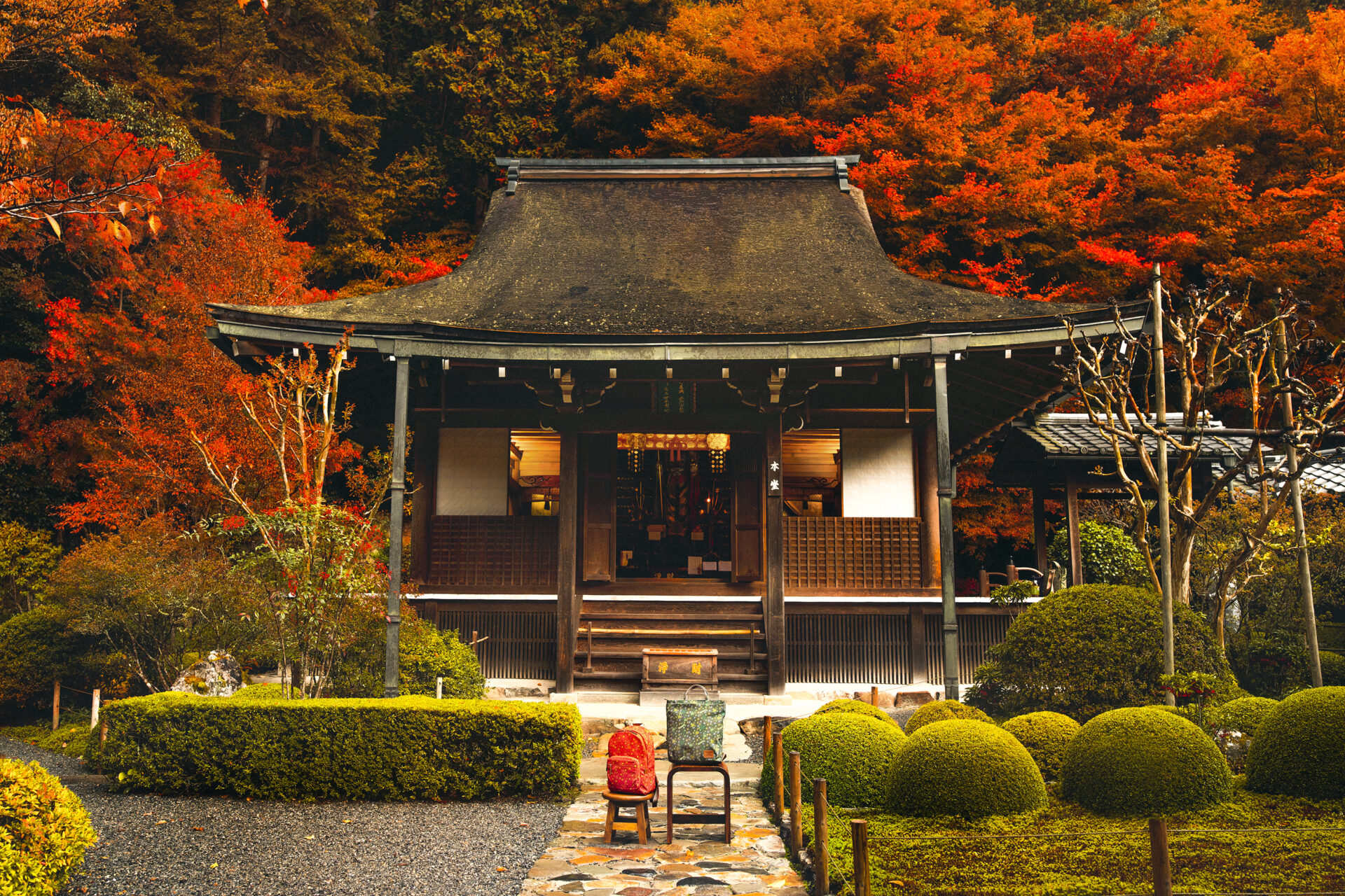 寂光院 京都 紅葉