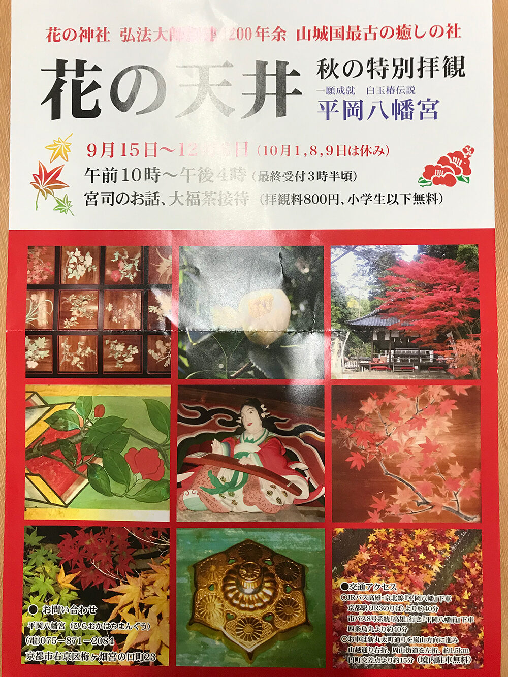 花の天井 平岡八幡宮 京都