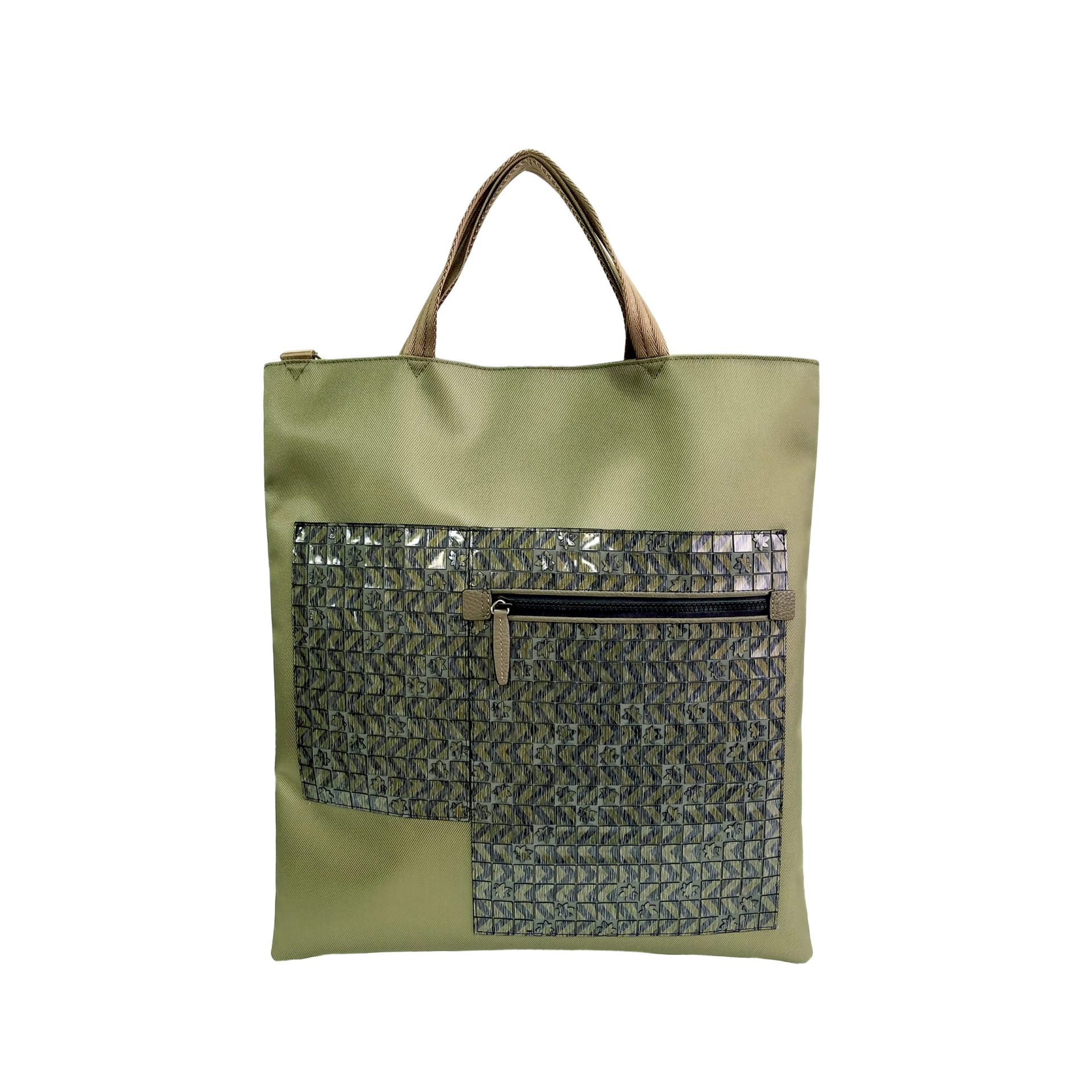 京都限定のELISIR caede KYOTO | エリシアカエデ京都のバッグシリーズ　Twill Nylon Misto Cerberus 3 face Tote Green