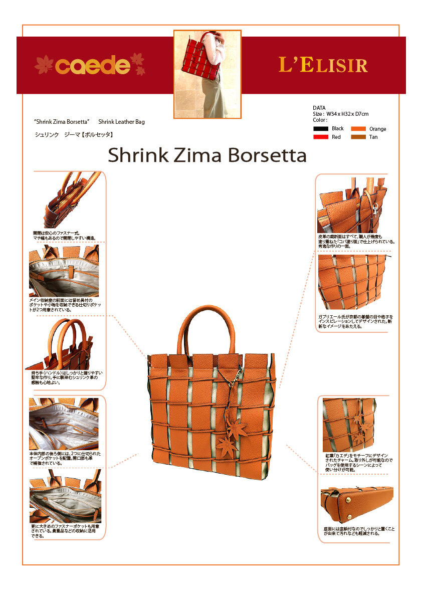 Shrink ZIMA Borsetta機能説明